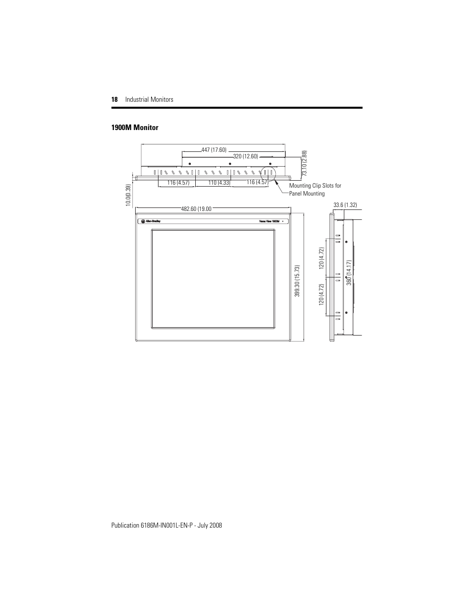 Rockwell Automation 6186-Mxxx Industrial Monitors Installation Instructions User Manual | Page 18 / 28