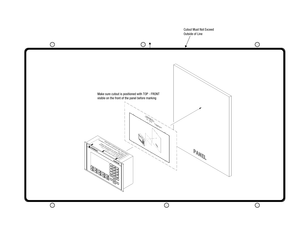 Rockwell Automation 2711 PanelView 550 Keypad Template User Manual | 2 pages