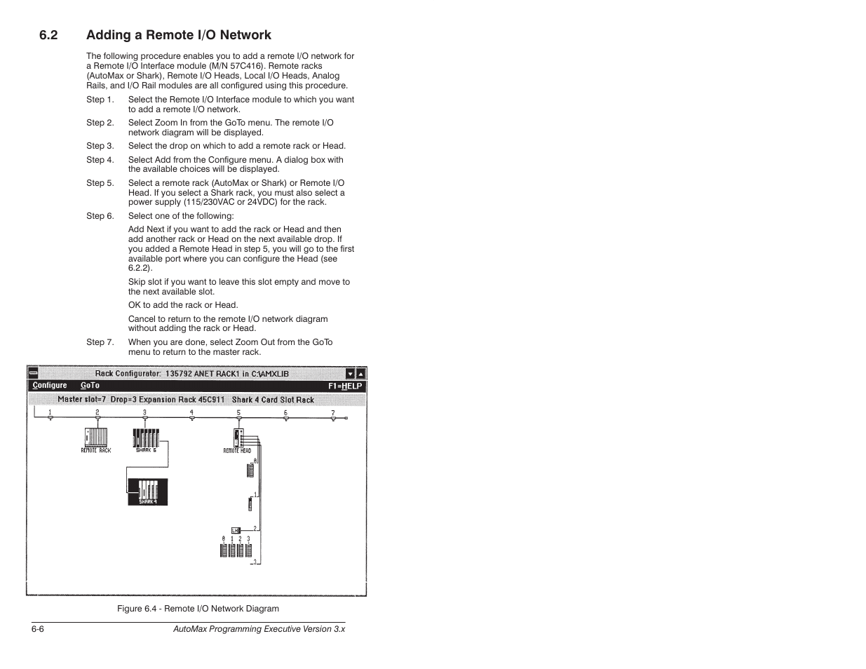 2 adding a remote i/o network | Rockwell Automation 57C620 AutoMax Programming Executive Version 3.8 User Manual | Page 104 / 298