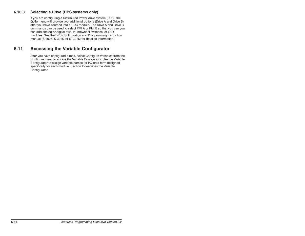 11 accessing the variable configurator | Rockwell Automation 57C620 AutoMax Programming Executive Version 3.8 User Manual | Page 112 / 298