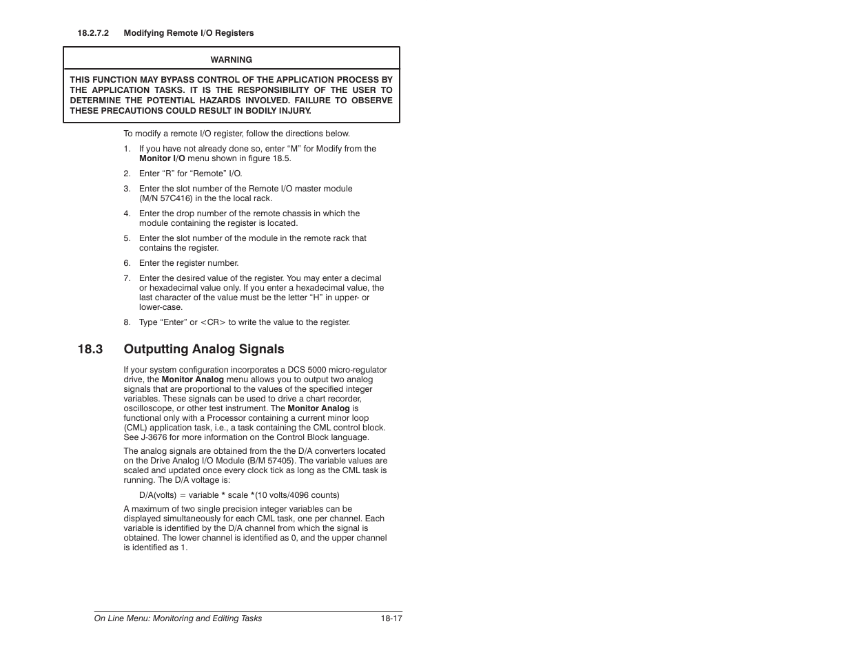 3 outputting analog signals | Rockwell Automation 57C620 AutoMax Programming Executive Version 3.8 User Manual | Page 205 / 298