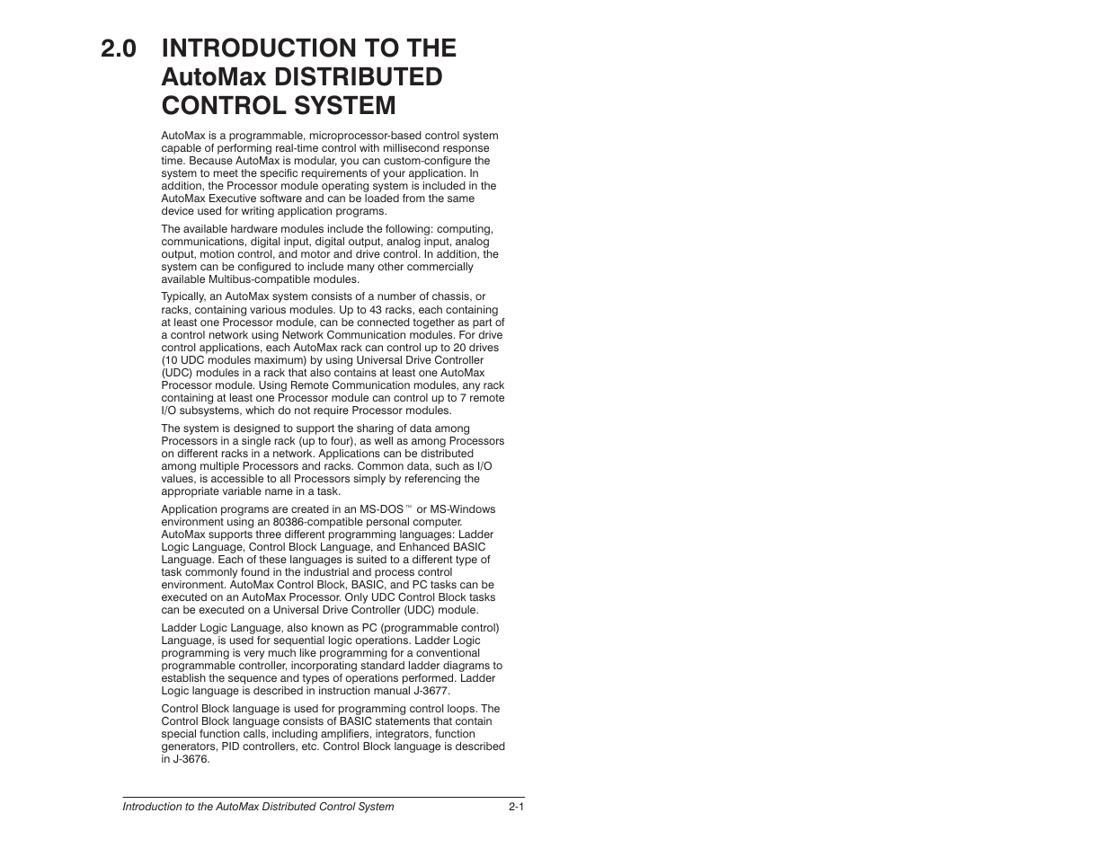 Rockwell Automation 57C620 AutoMax Programming Executive Version 3.8 User Manual | Page 23 / 298