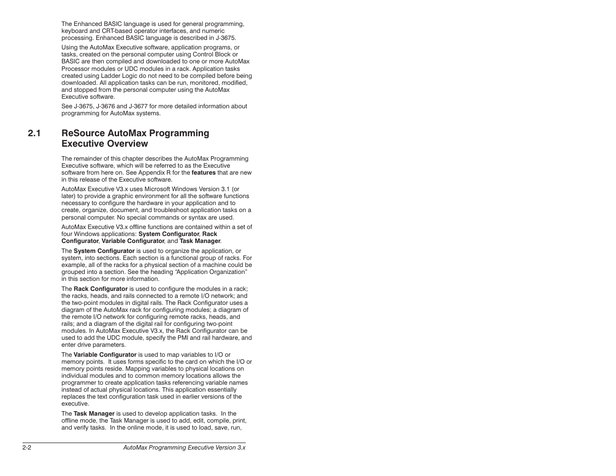 1 resource automax programming executive overviw, 1 resource automax programming executive overview | Rockwell Automation 57C620 AutoMax Programming Executive Version 3.8 User Manual | Page 24 / 298