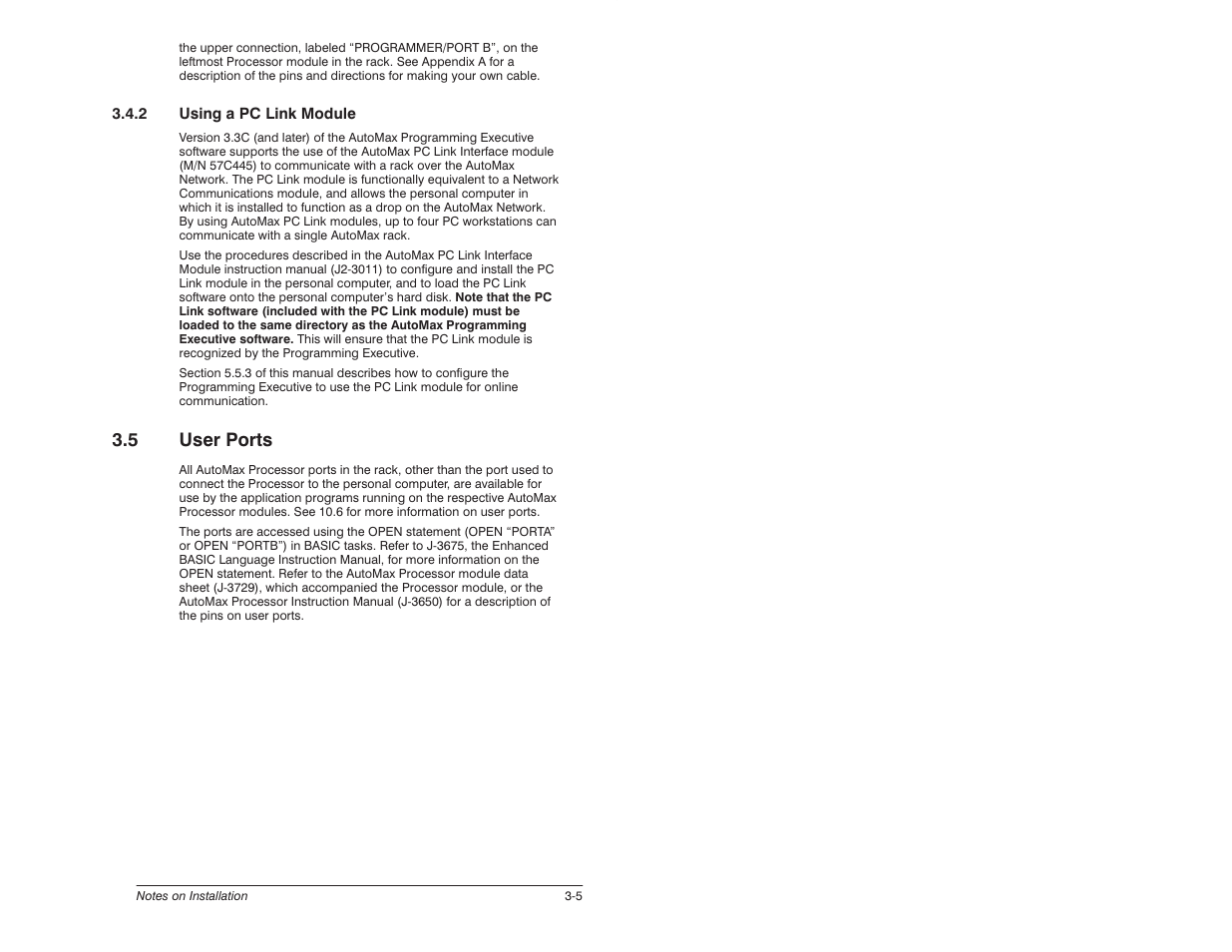 5 user ports | Rockwell Automation 57C620 AutoMax Programming Executive Version 3.8 User Manual | Page 33 / 298