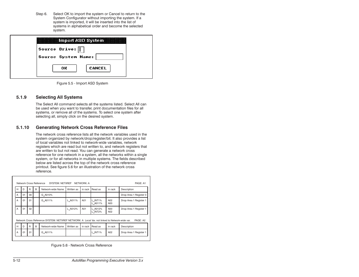9 selecting all systems, 10 generating network cross reference files | Rockwell Automation 57C620 AutoMax Programming Executive Version 3.8 User Manual | Page 68 / 298
