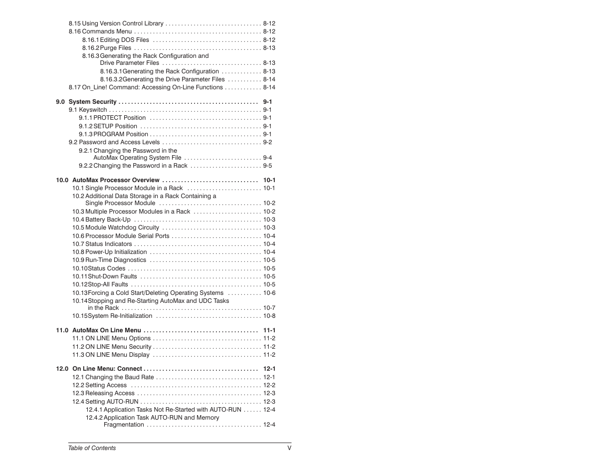 Rockwell Automation 57C620 AutoMax Programming Executive Version 3.8 User Manual | Page 7 / 298