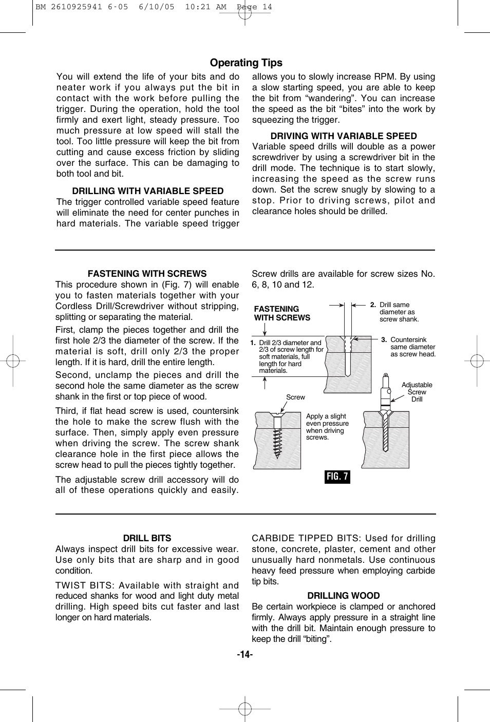 Operating tips | Bosch 32618 User Manual | Page 14 / 48