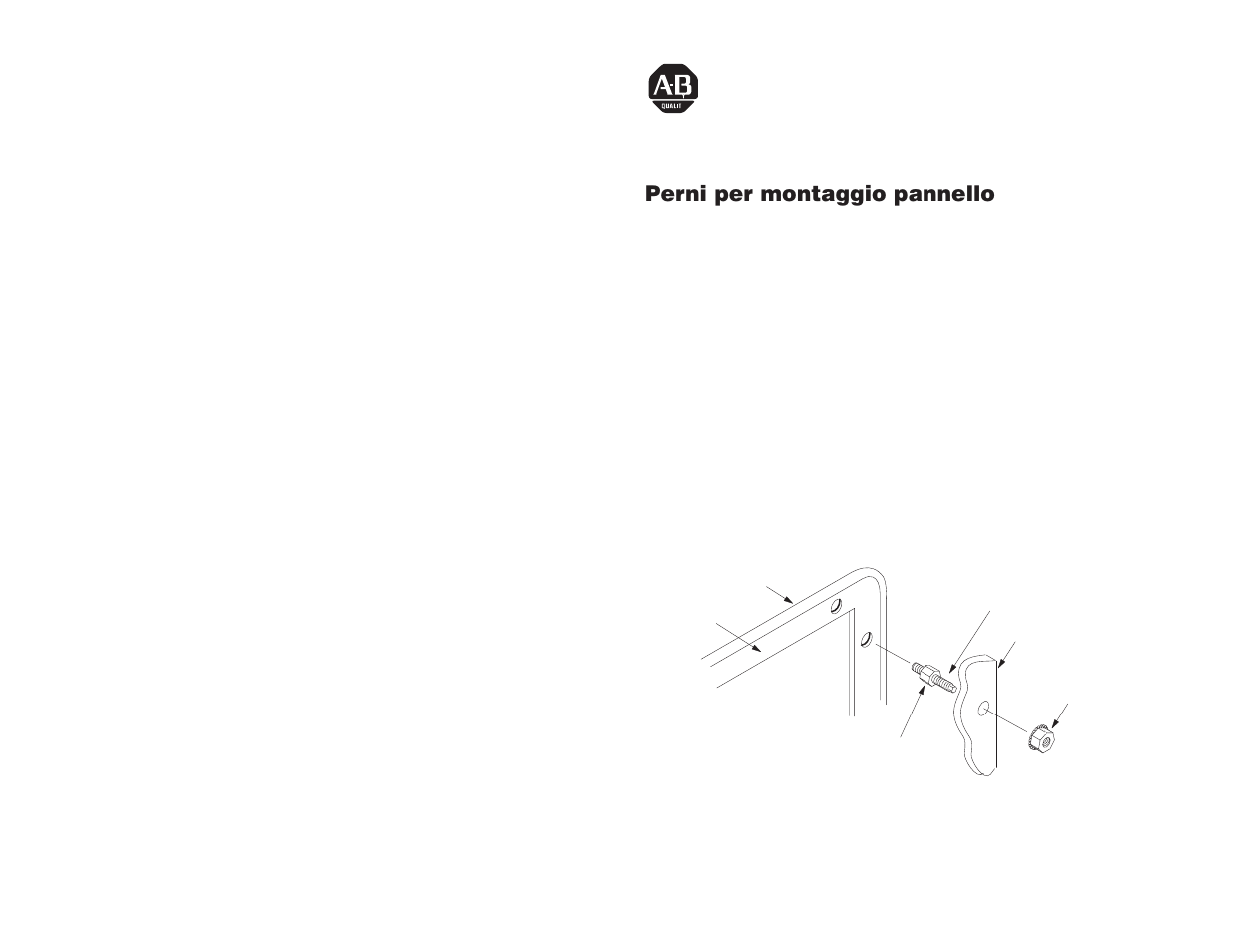 Italiano, Guida per l’installazione | Rockwell Automation 2711-NP3 Panel Mounting Studs for PanelView 1400 Terminals User Manual | Page 10 / 12