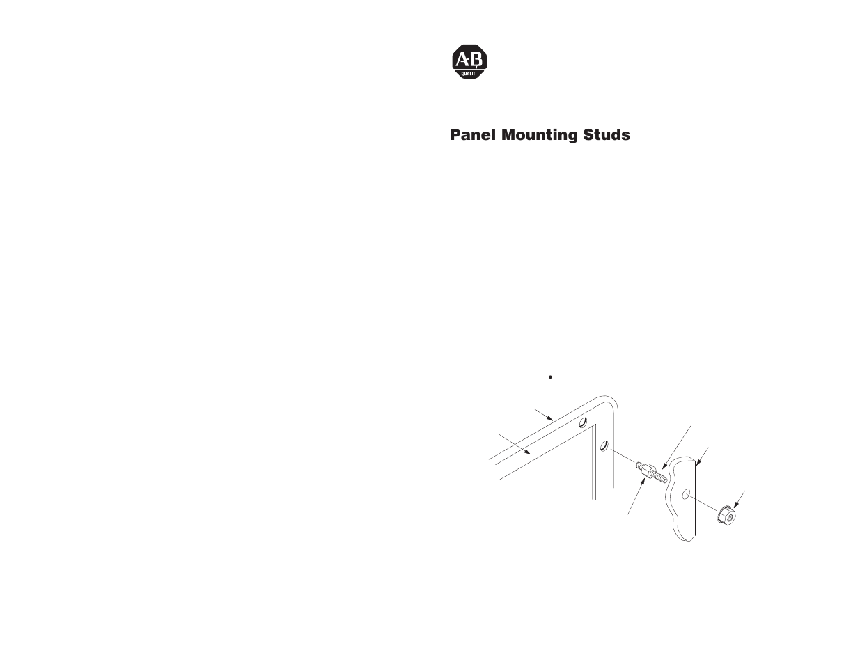 English, Installation instructions | Rockwell Automation 2711-NP3 Panel Mounting Studs for PanelView 1400 Terminals User Manual | Page 2 / 12