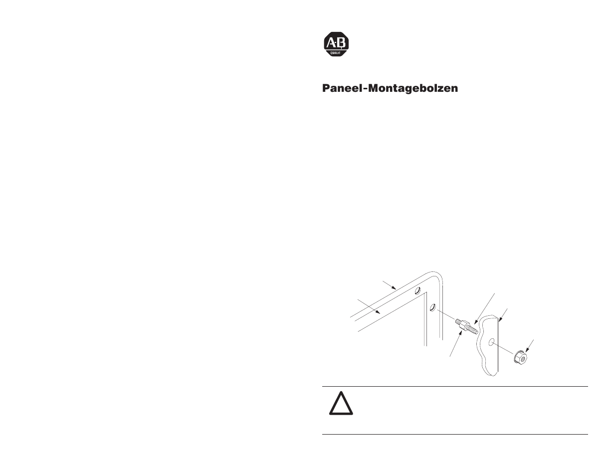 Deutsch, Installationsanweisungen | Rockwell Automation 2711-NP3 Panel Mounting Studs for PanelView 1400 Terminals User Manual | Page 6 / 12