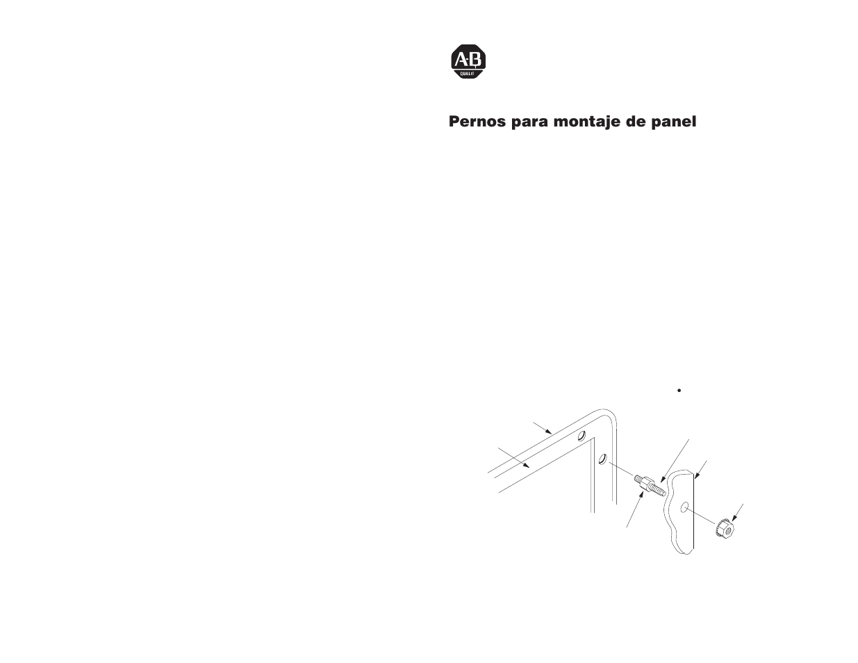 Espanol, Intrucciones de instalación | Rockwell Automation 2711-NP3 Panel Mounting Studs for PanelView 1400 Terminals User Manual | Page 8 / 12