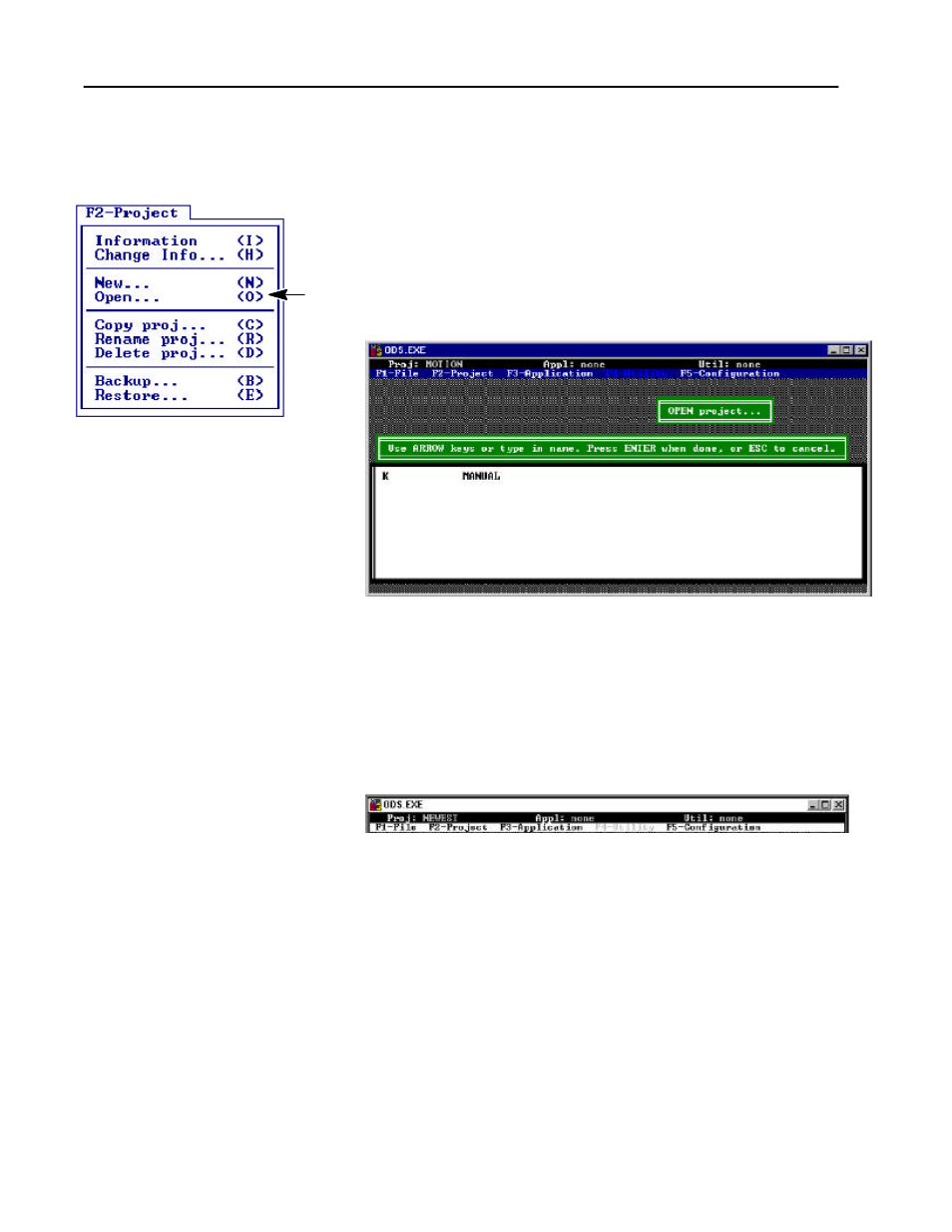 Opening an existing project | Rockwell Automation 8520-OM Offline Development System User Manual User Manual | Page 48 / 100