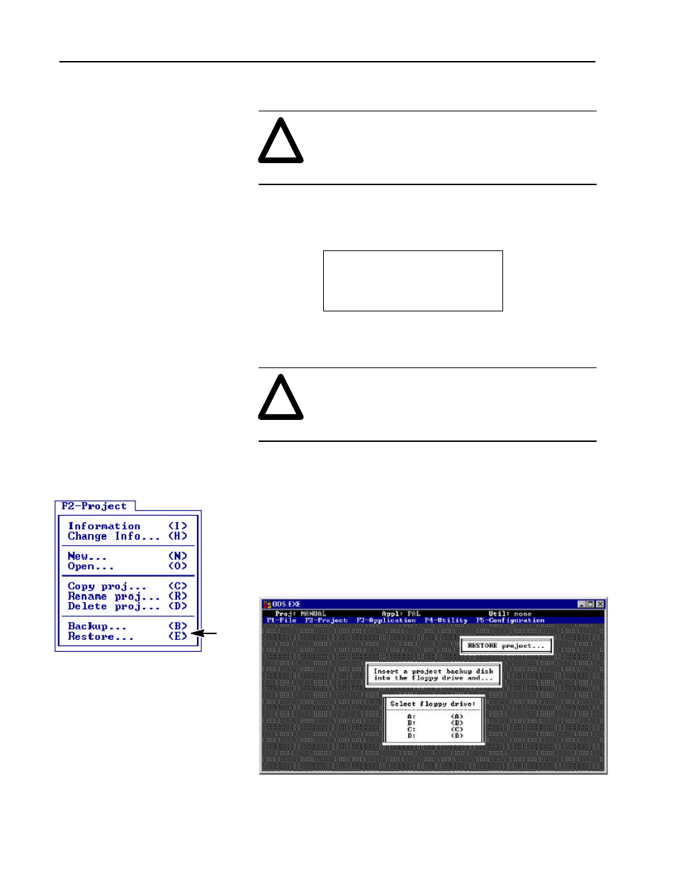 Restoring a backed- up project | Rockwell Automation 8520-OM Offline Development System User Manual User Manual | Page 60 / 100