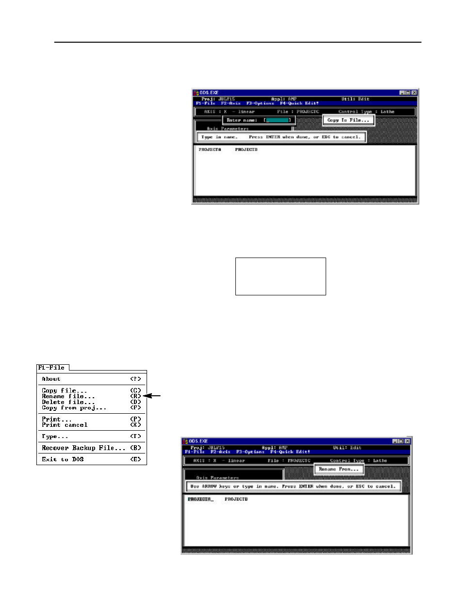 Renaming a file from a current project | Rockwell Automation 8520-OM Offline Development System User Manual User Manual | Page 66 / 100