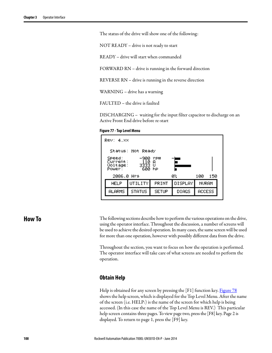 How to, Obtain help | Rockwell Automation 7000L PowerFlex Medium Voltage AC Drive (C-Frame) - ForGe Control User Manual | Page 100 / 432