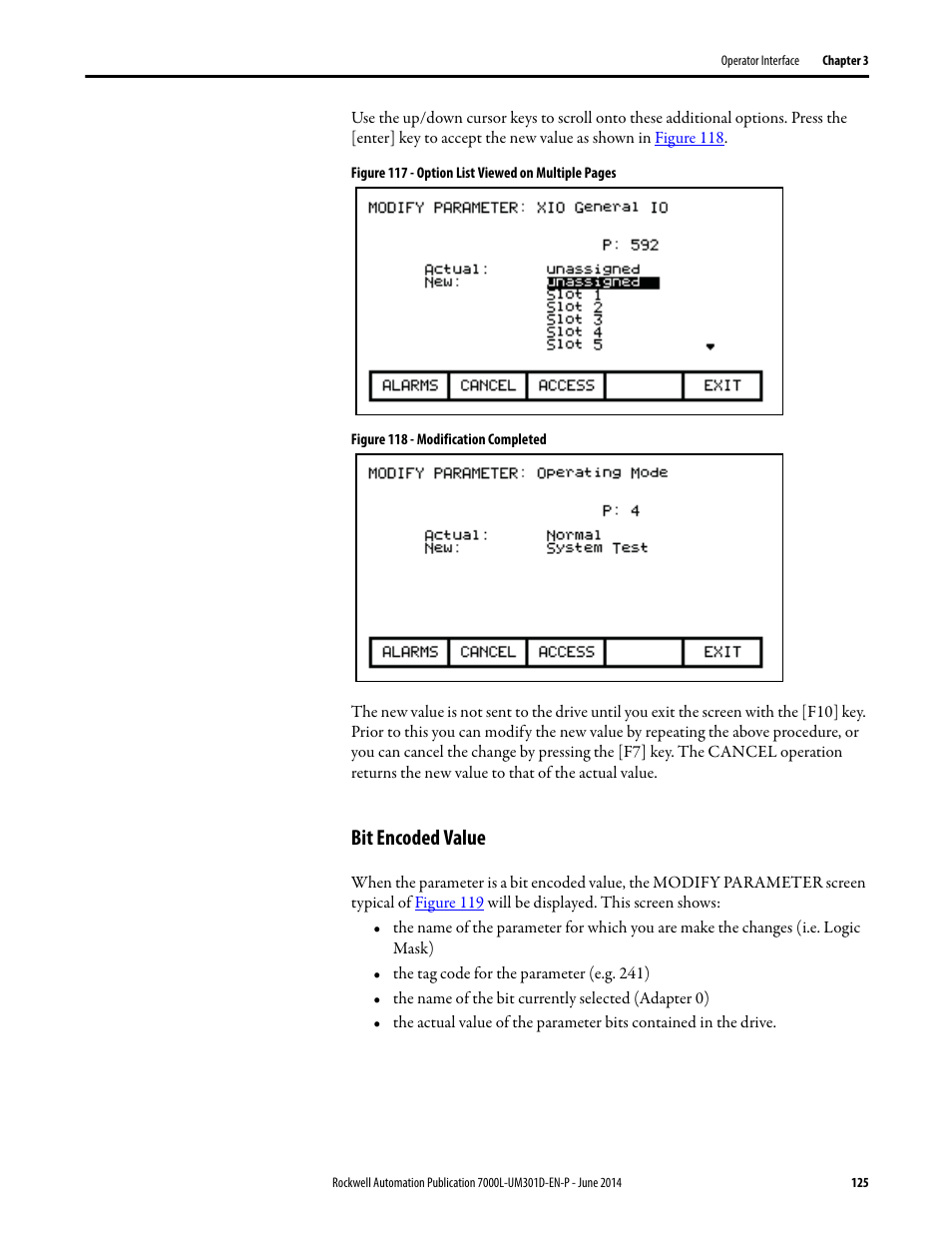 Bit encoded value, Figure 117 | Rockwell Automation 7000L PowerFlex Medium Voltage AC Drive (C-Frame) - ForGe Control User Manual | Page 125 / 432