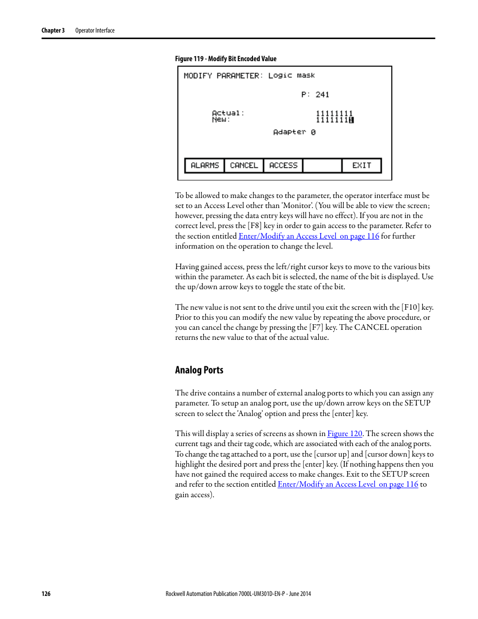 Analog ports, Figure 119 | Rockwell Automation 7000L PowerFlex Medium Voltage AC Drive (C-Frame) - ForGe Control User Manual | Page 126 / 432