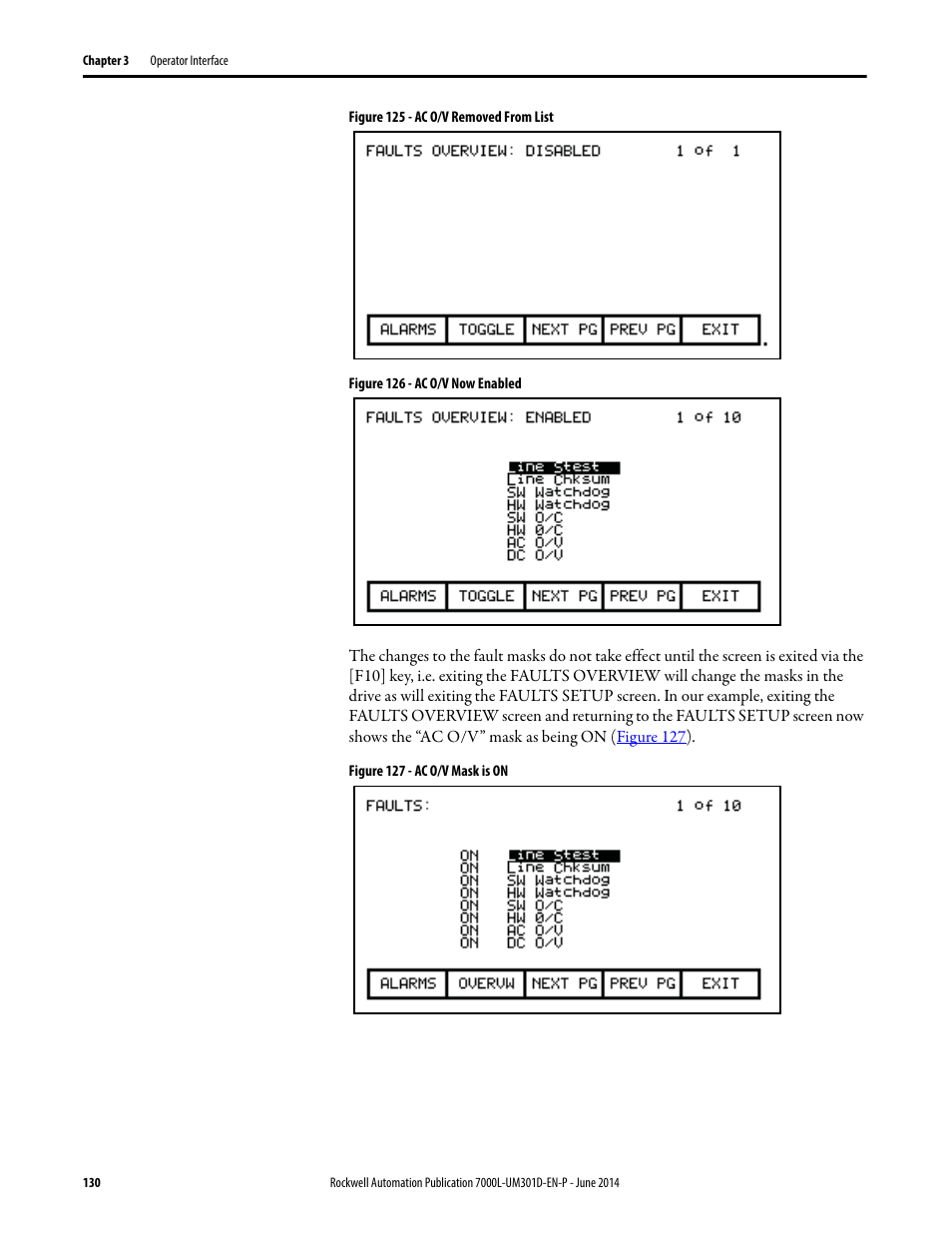 Figure 125, Figure 126 | Rockwell Automation 7000L PowerFlex Medium Voltage AC Drive (C-Frame) - ForGe Control User Manual | Page 130 / 432