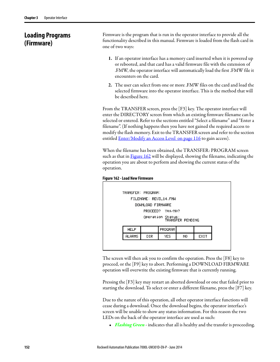 Loading programs (firmware) | Rockwell Automation 7000L PowerFlex Medium Voltage AC Drive (C-Frame) - ForGe Control User Manual | Page 152 / 432