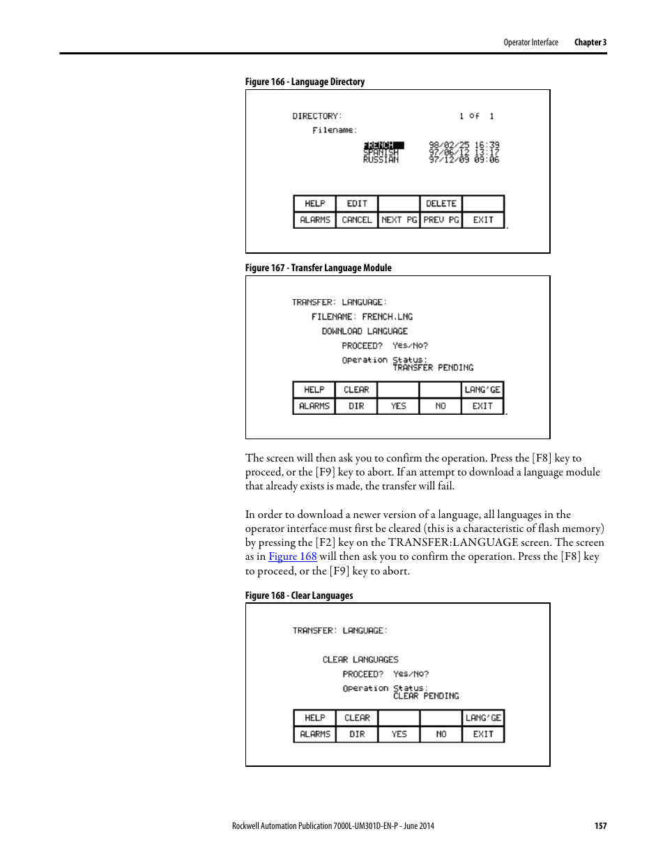 Figure 166, At in, Figure 167 | Rockwell Automation 7000L PowerFlex Medium Voltage AC Drive (C-Frame) - ForGe Control User Manual | Page 157 / 432