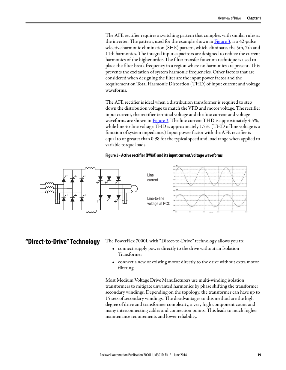 Direct-to-drive” technology | Rockwell Automation 7000L PowerFlex Medium Voltage AC Drive (C-Frame) - ForGe Control User Manual | Page 19 / 432