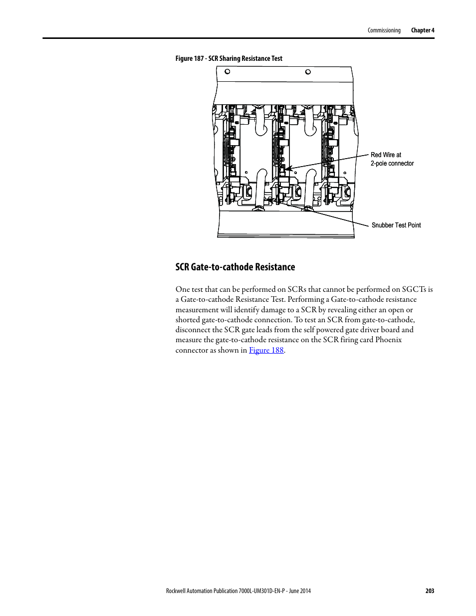 Scr gate-to-cathode resistance | Rockwell Automation 7000L PowerFlex Medium Voltage AC Drive (C-Frame) - ForGe Control User Manual | Page 203 / 432