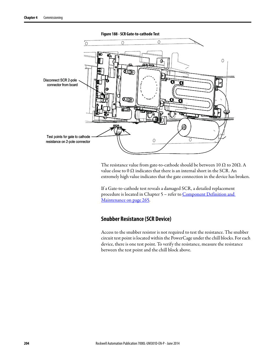 Snubber resistance (scr device) | Rockwell Automation 7000L PowerFlex Medium Voltage AC Drive (C-Frame) - ForGe Control User Manual | Page 204 / 432