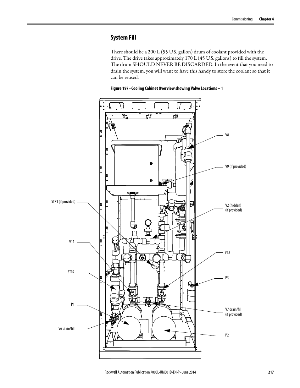 System fill | Rockwell Automation 7000L PowerFlex Medium Voltage AC Drive (C-Frame) - ForGe Control User Manual | Page 217 / 432