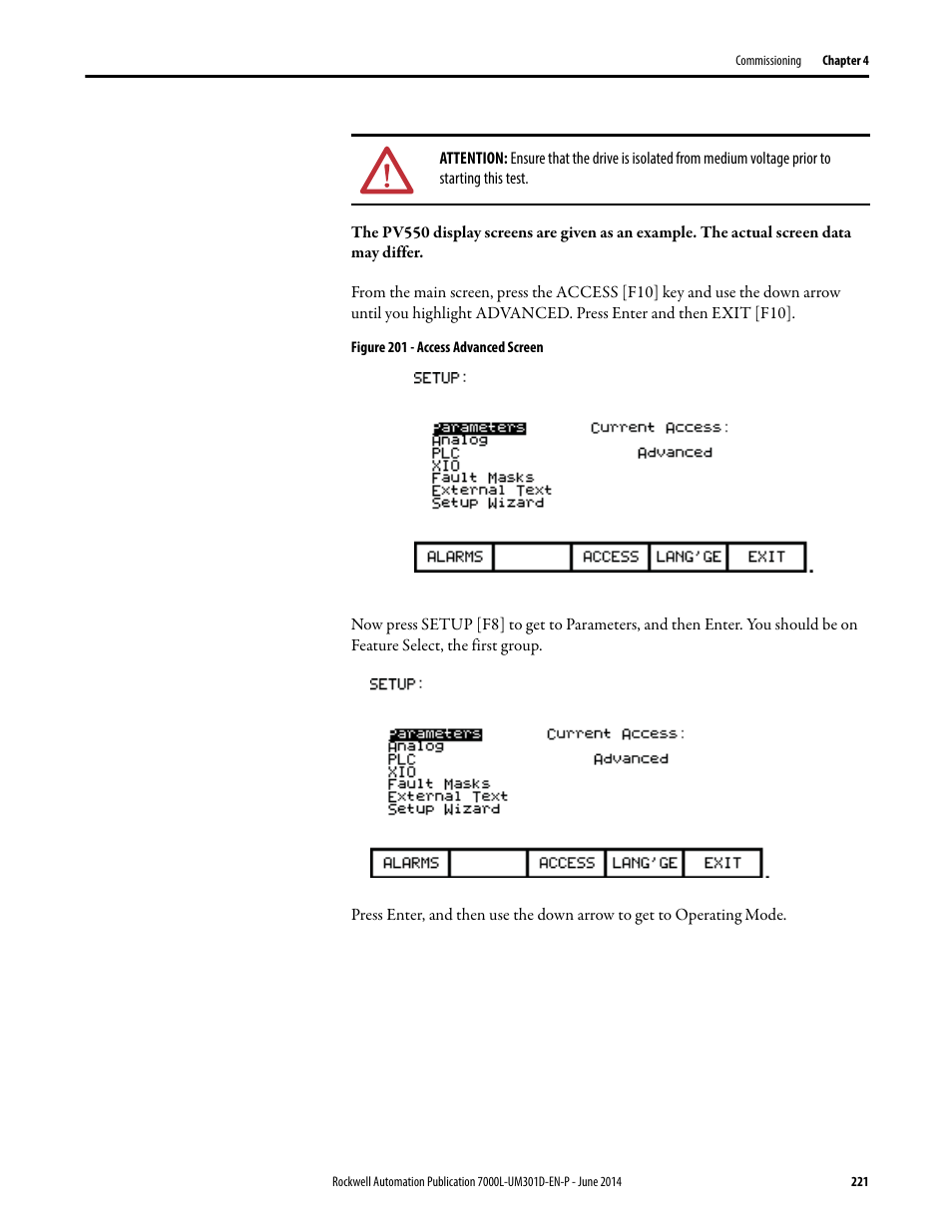 Rockwell Automation 7000L PowerFlex Medium Voltage AC Drive (C-Frame) - ForGe Control User Manual | Page 221 / 432