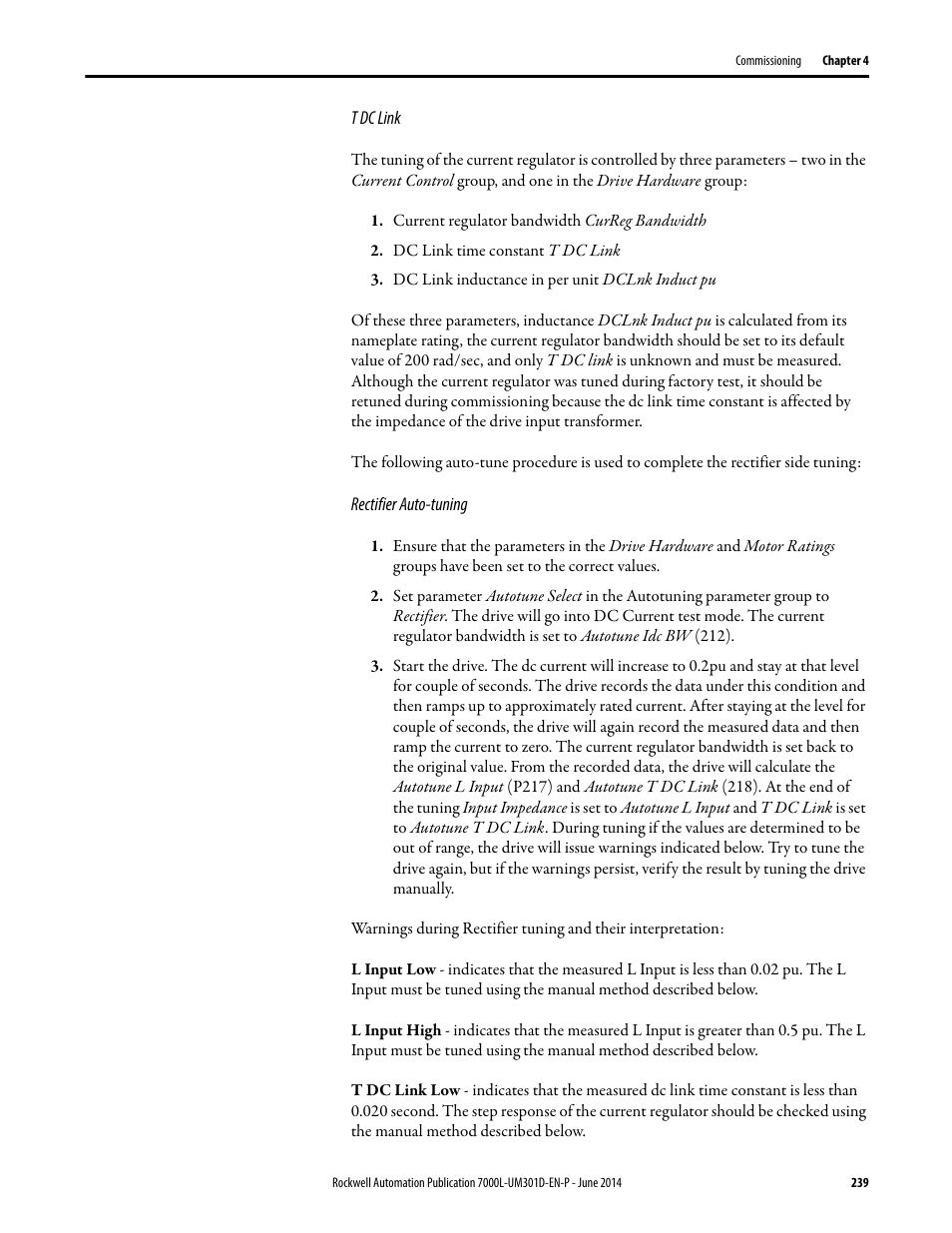 Rockwell Automation 7000L PowerFlex Medium Voltage AC Drive (C-Frame) - ForGe Control User Manual | Page 239 / 432