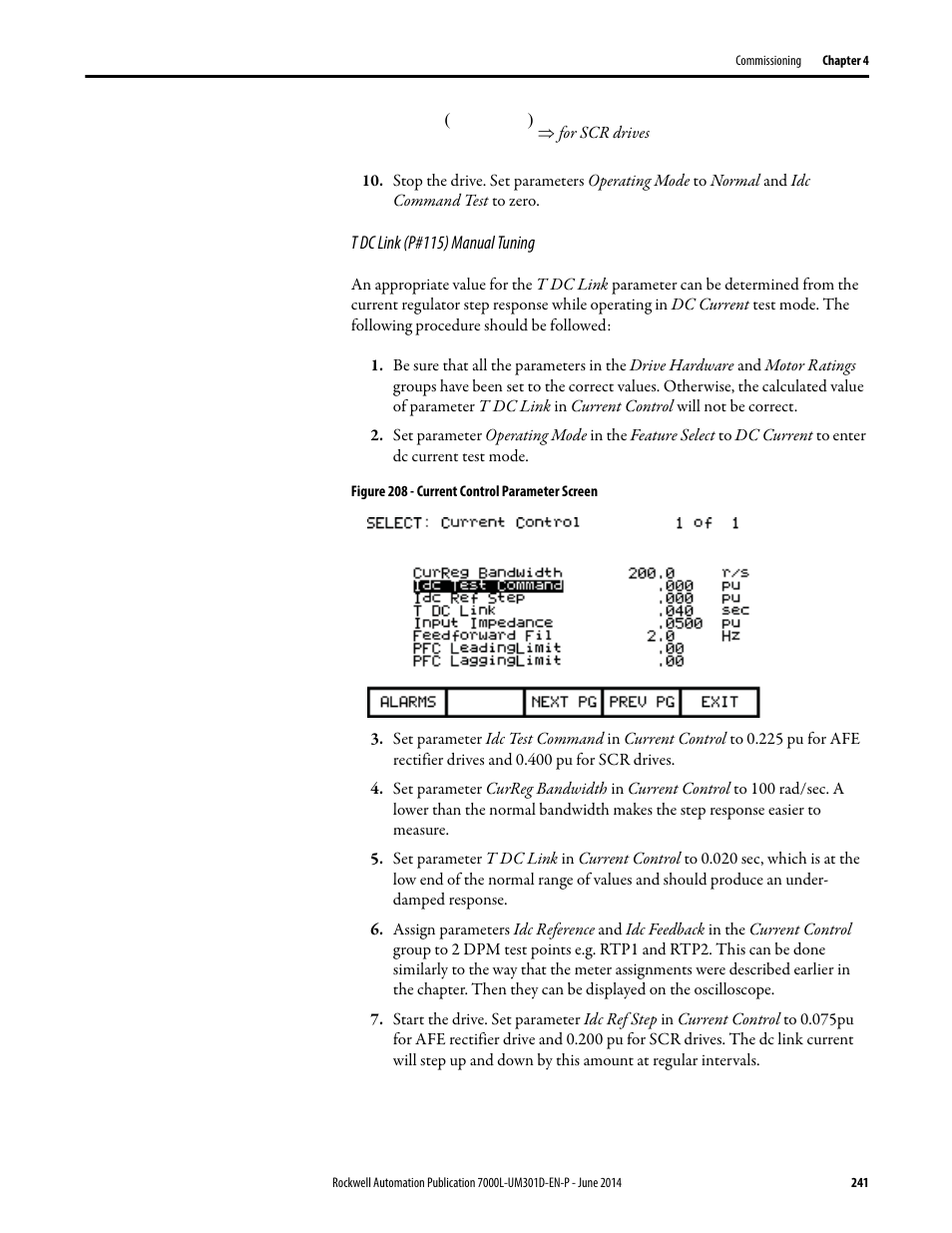 Rockwell Automation 7000L PowerFlex Medium Voltage AC Drive (C-Frame) - ForGe Control User Manual | Page 241 / 432