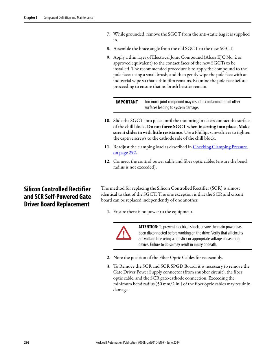 Rockwell Automation 7000L PowerFlex Medium Voltage AC Drive (C-Frame) - ForGe Control User Manual | Page 296 / 432