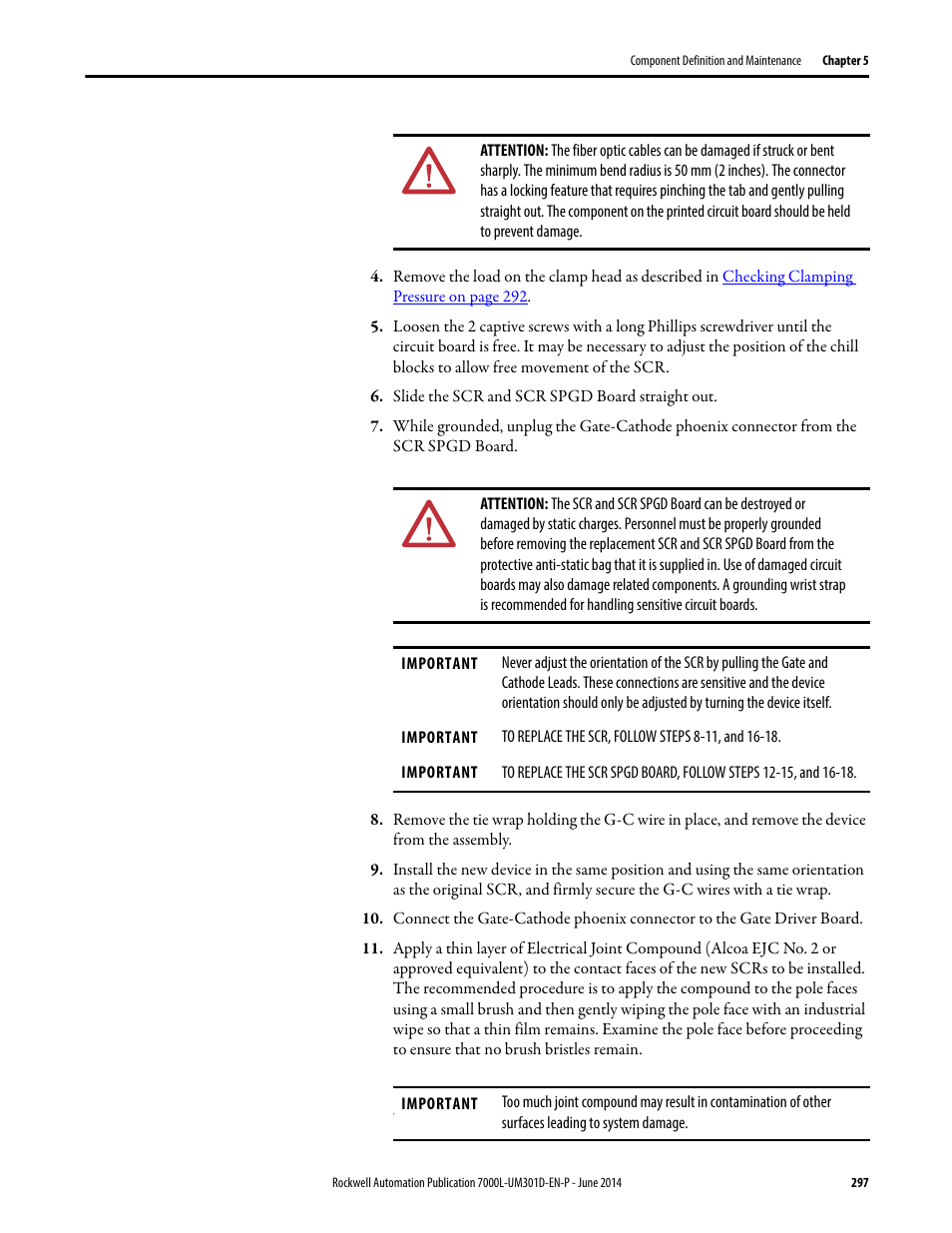 Rockwell Automation 7000L PowerFlex Medium Voltage AC Drive (C-Frame) - ForGe Control User Manual | Page 297 / 432