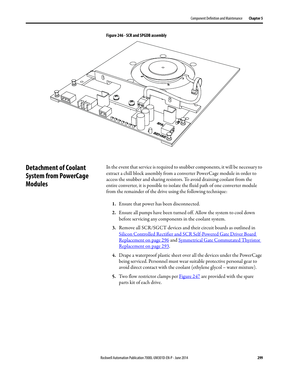 Rockwell Automation 7000L PowerFlex Medium Voltage AC Drive (C-Frame) - ForGe Control User Manual | Page 299 / 432