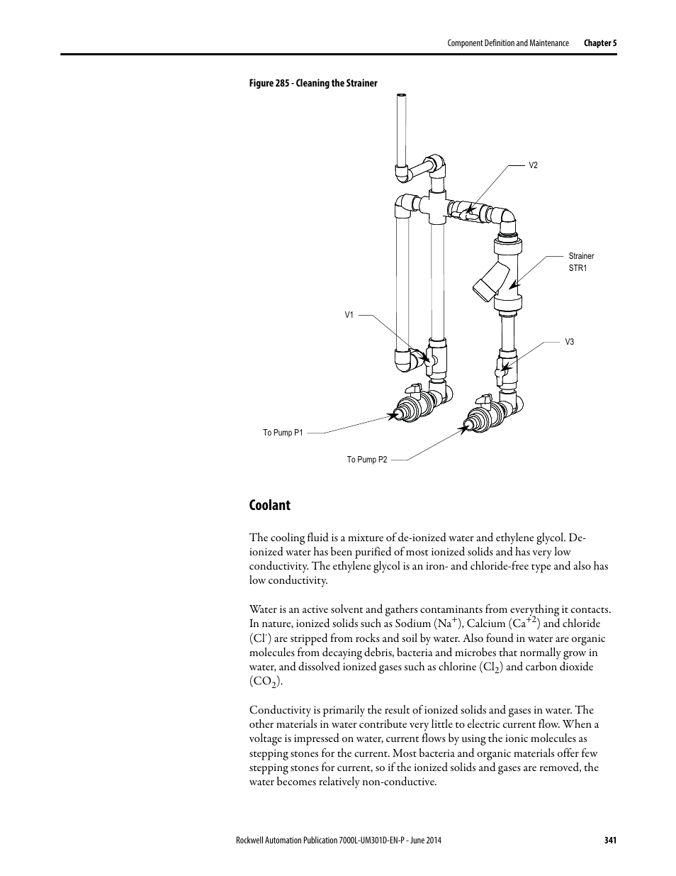 Coolant, Figure 285 | Rockwell Automation 7000L PowerFlex Medium Voltage AC Drive (C-Frame) - ForGe Control User Manual | Page 341 / 432