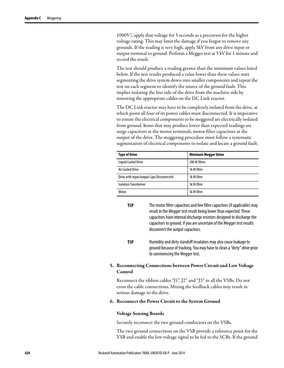 Rockwell Automation 7000L PowerFlex Medium Voltage AC Drive (C-Frame) - ForGe Control User Manual | Page 424 / 432