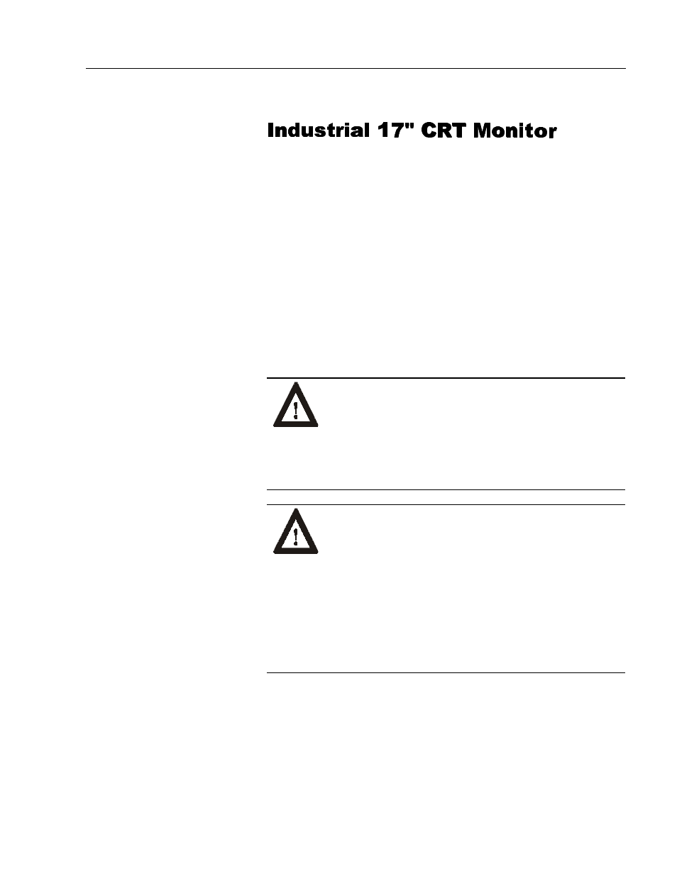 Industrial 17" crt monitor, Description | Rockwell Automation 6159 Industrial 17 inch CRT Monitors, Series B User Manual | Page 3 / 36