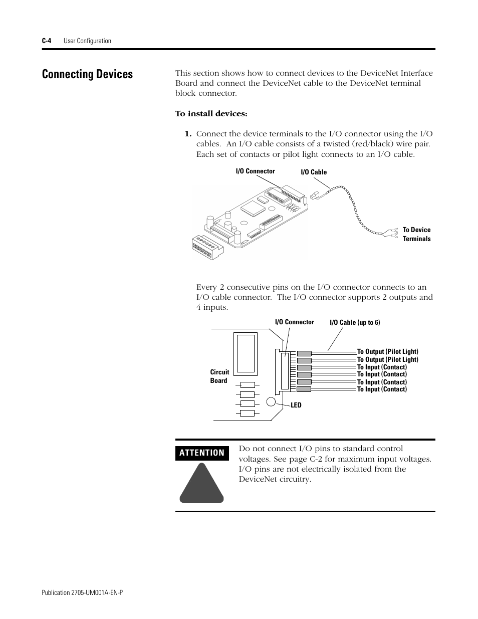Connecting devices | Rockwell Automation 2705 RediSTATION Operator Interface User Manual User Manual | Page 58 / 64