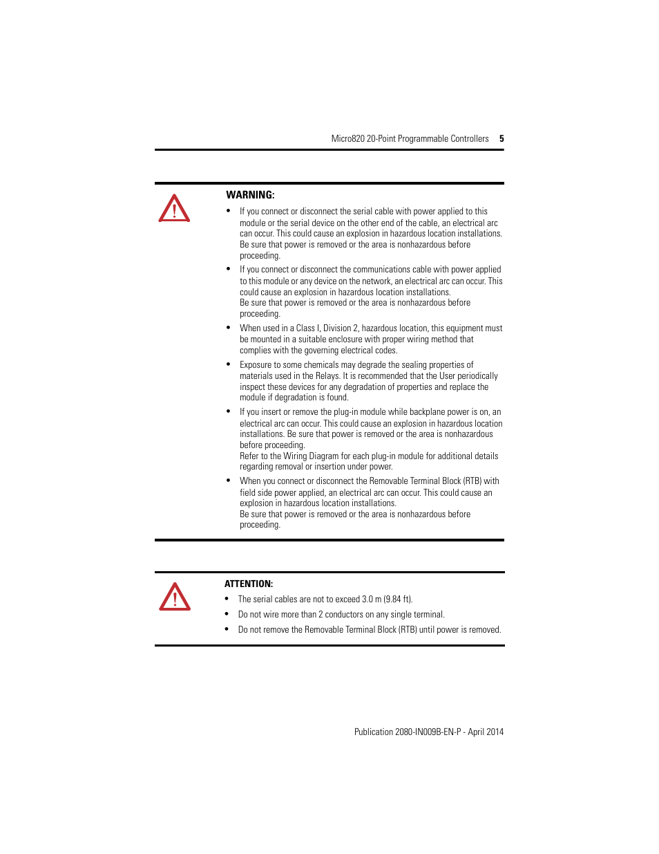 Rockwell Automation 2080-LC20-20QWB_20AWB_20QBB_20QWBR_20AWBR_20QBBR Micro820 20-Point Programmable Controllers User Manual | Page 5 / 24