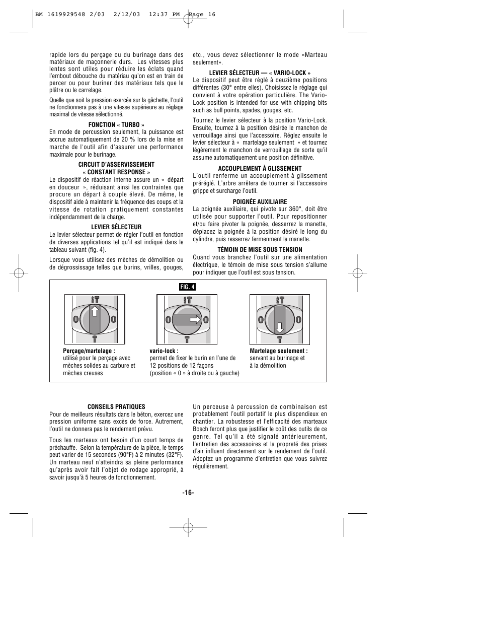 Bosch 11241EVS User Manual | Page 16 / 28