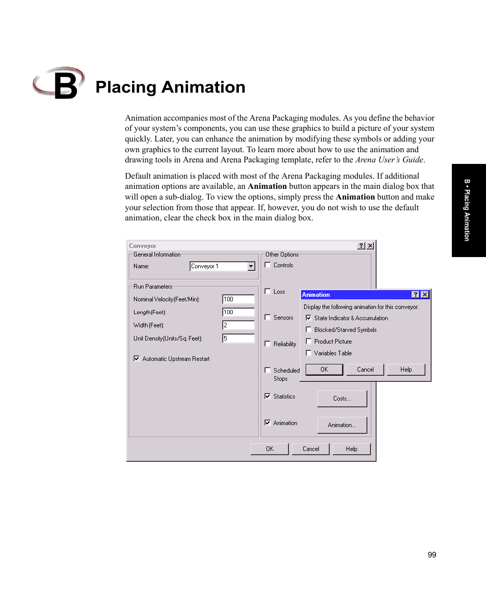 Placing animation | Rockwell Automation Arena Packaging Users Guide User Manual | Page 105 / 112