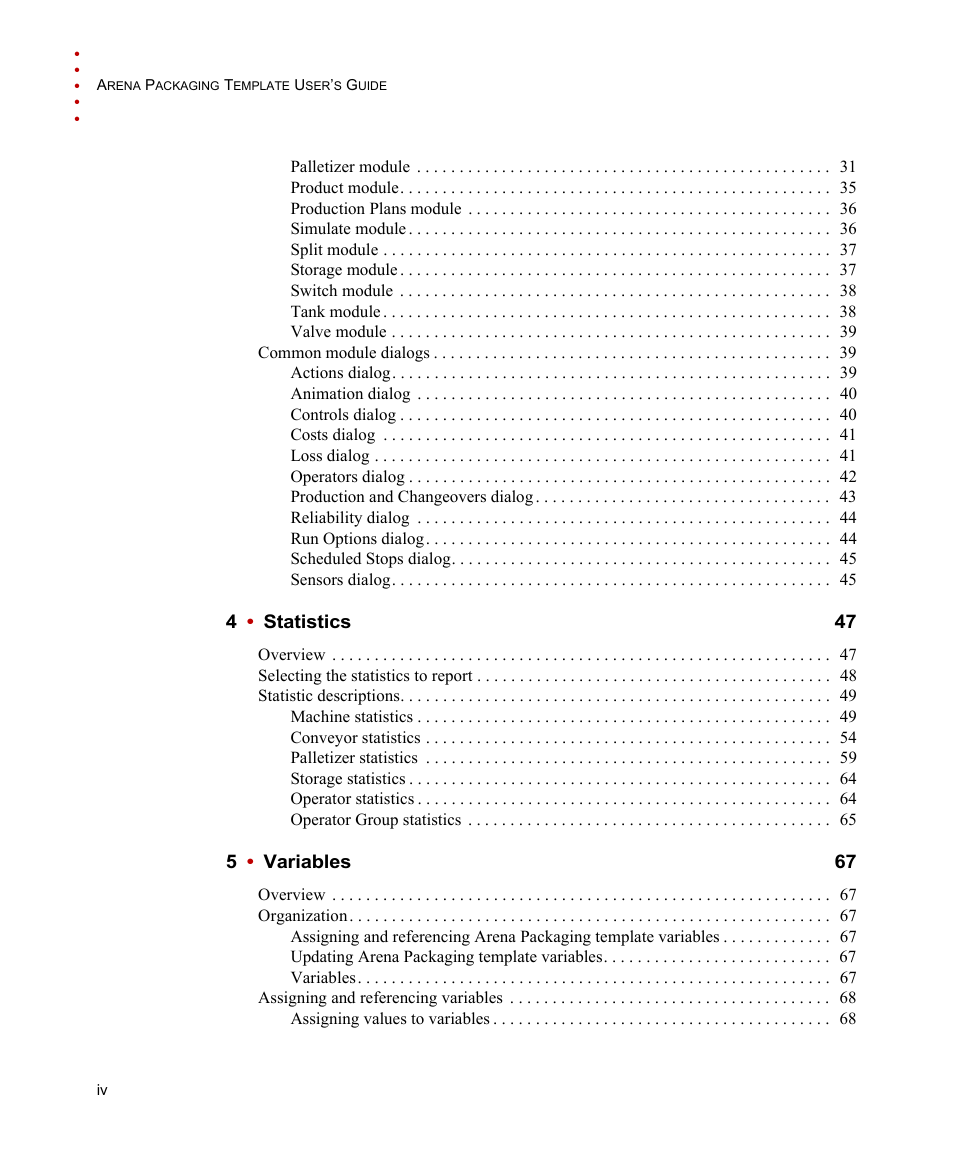 Rockwell Automation Arena Packaging Users Guide User Manual | Page 4 / 112