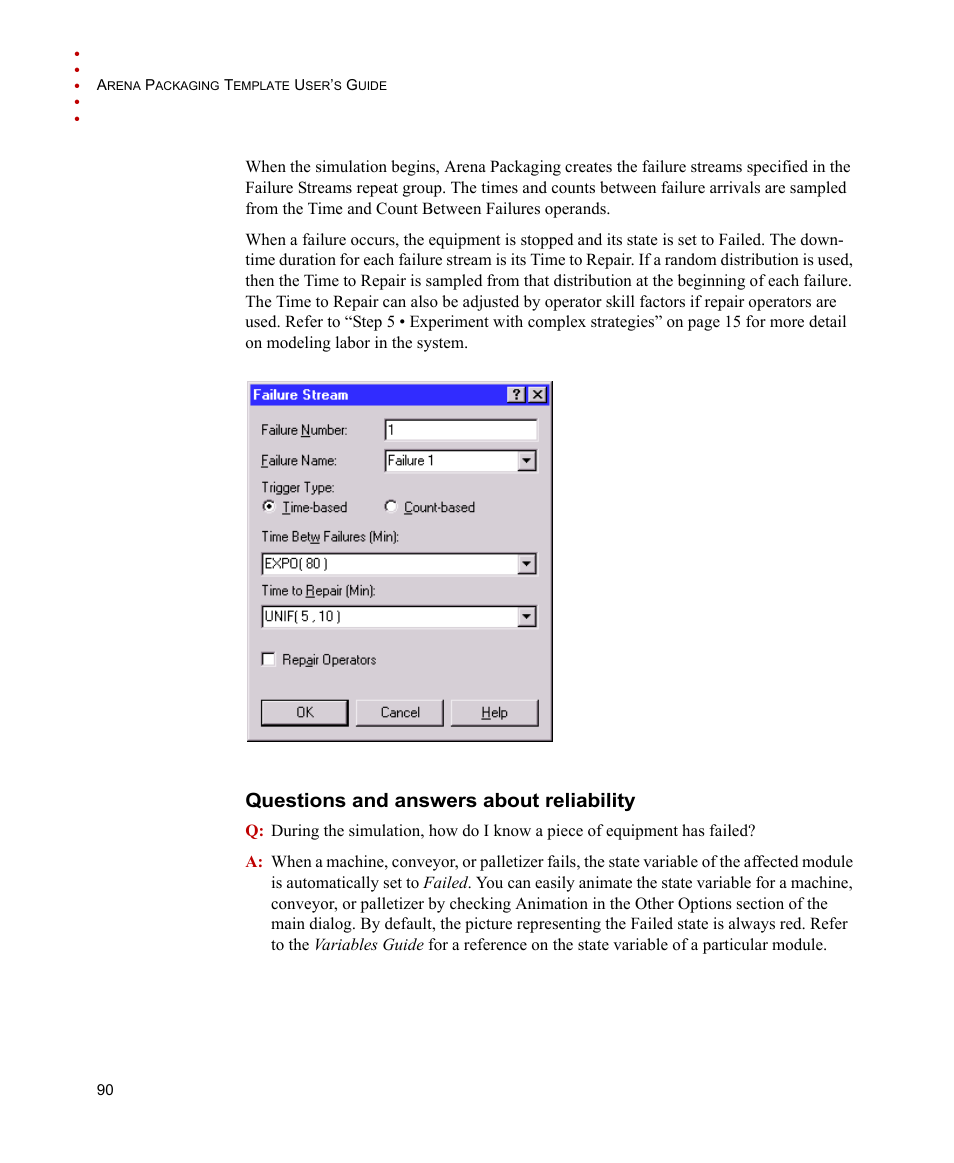 Questions and answers about reliability | Rockwell Automation Arena Packaging Users Guide User Manual | Page 96 / 112