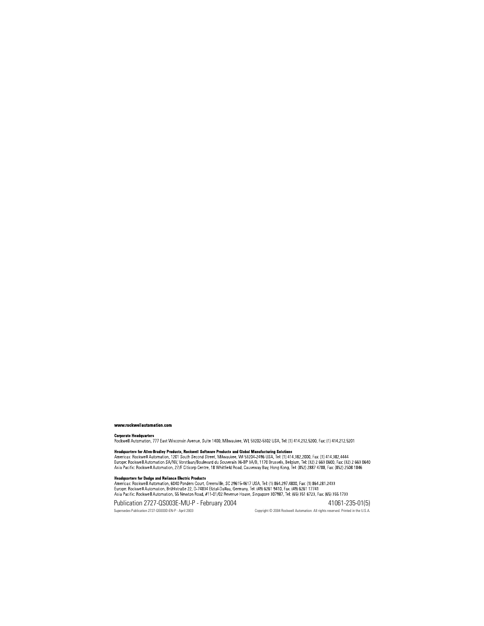 Back cover | Rockwell Automation 2727-M7P20D1P1, -M7P20D1Q2, -M7P20D1Q3 MobileView Machine Terminal MT750 Quick Start User Manual | Page 148 / 148