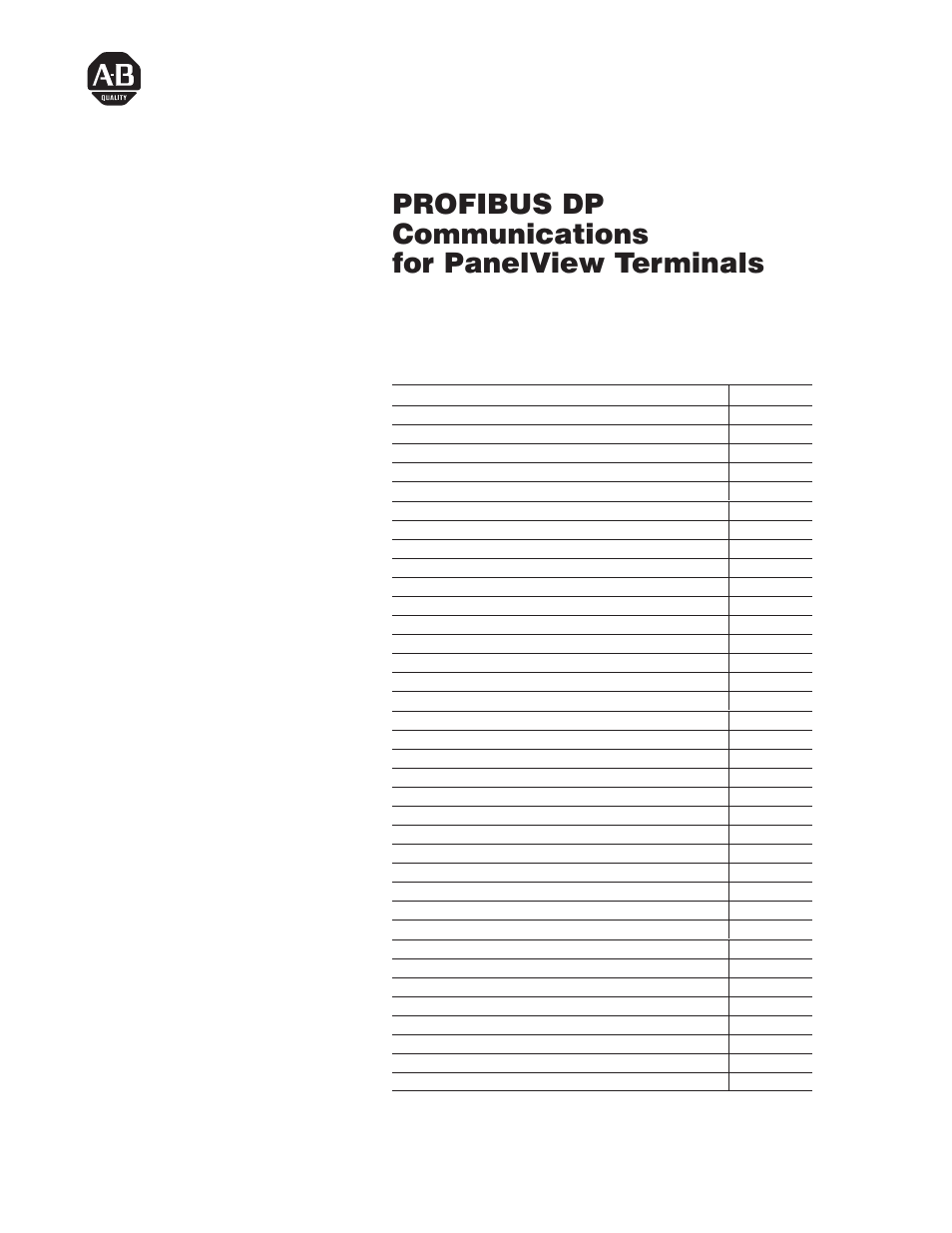 Rockwell Automation 2711 PanelView 550/900 Profibus Communications User Guide User Manual | 44 pages