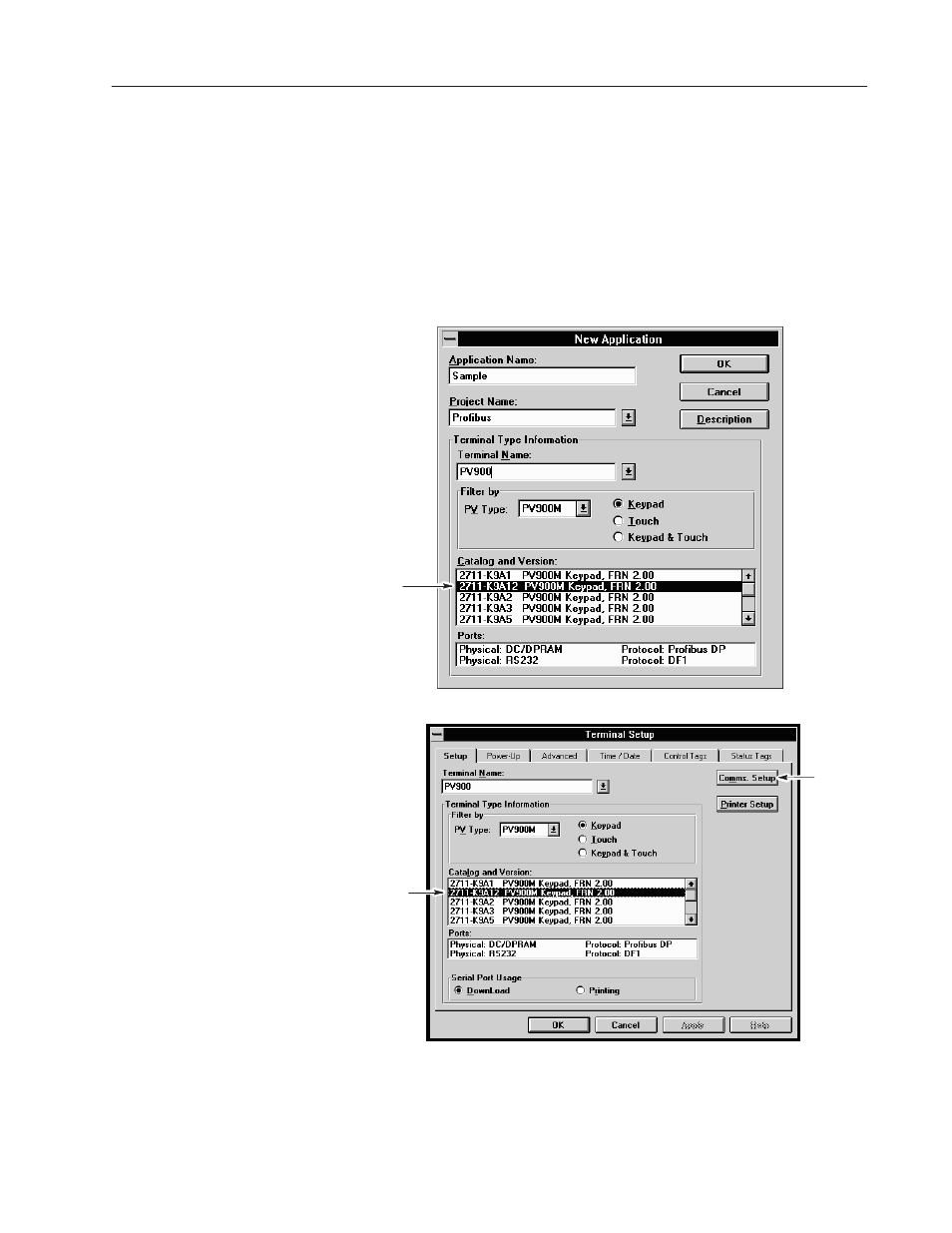 Selecting a profibus dp panelview terminal | Rockwell Automation 2711 PanelView 550/900 Profibus Communications User Guide User Manual | Page 23 / 44