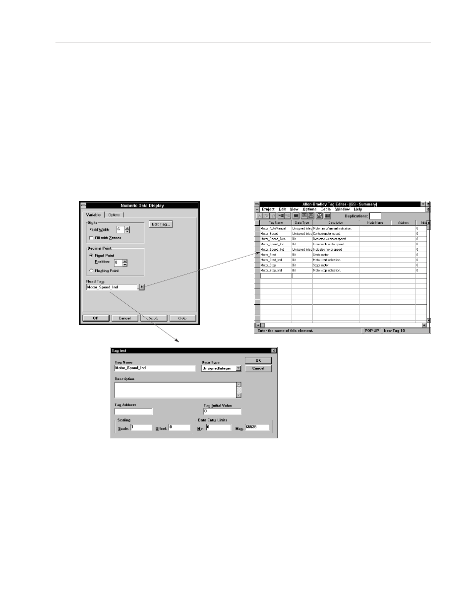 Panelbuilder tag editor | Rockwell Automation 2711 PanelView 550/900 Profibus Communications User Guide User Manual | Page 25 / 44