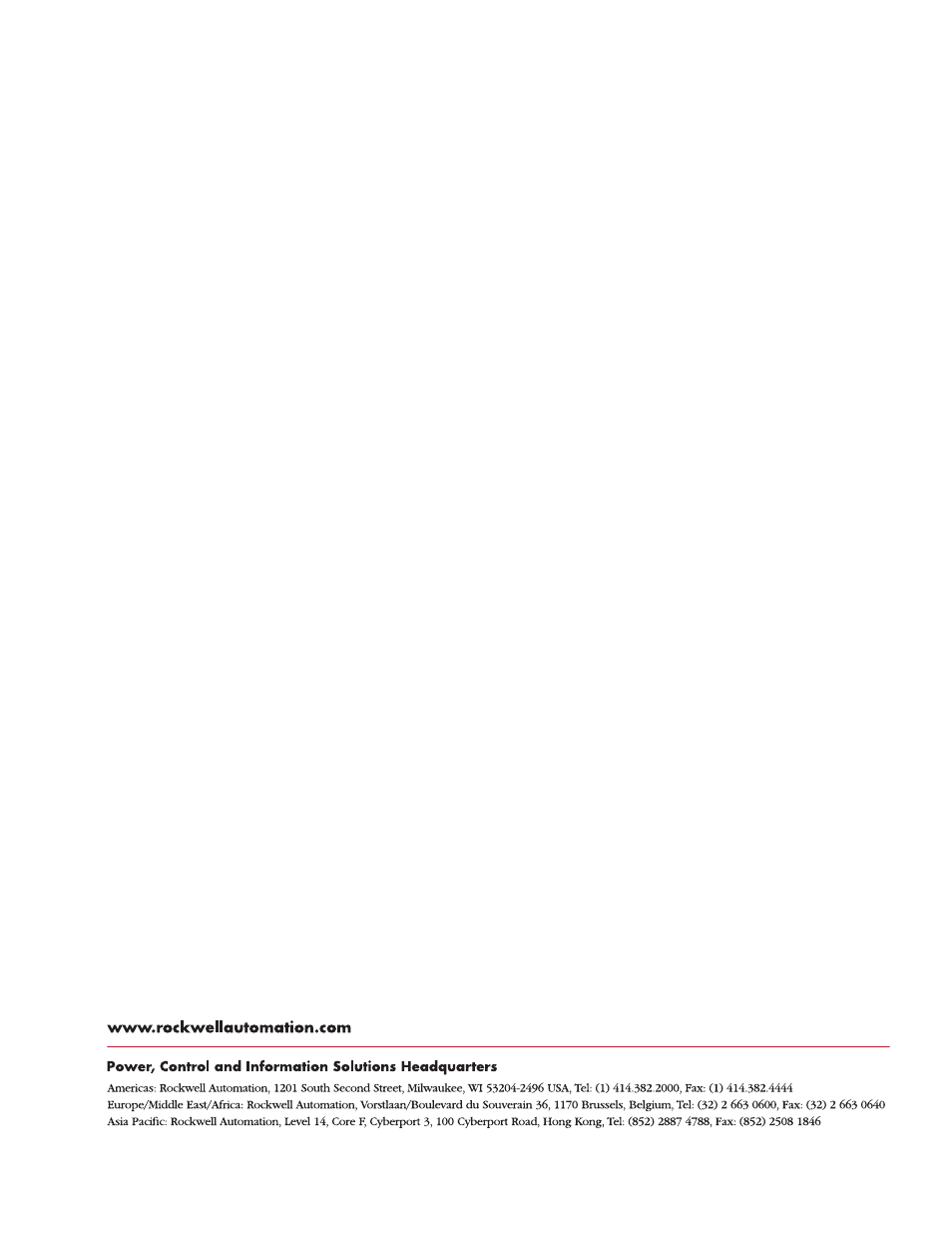 Back cover | Rockwell Automation 2711 PanelView 550/900 Profibus Communications User Guide User Manual | Page 44 / 44