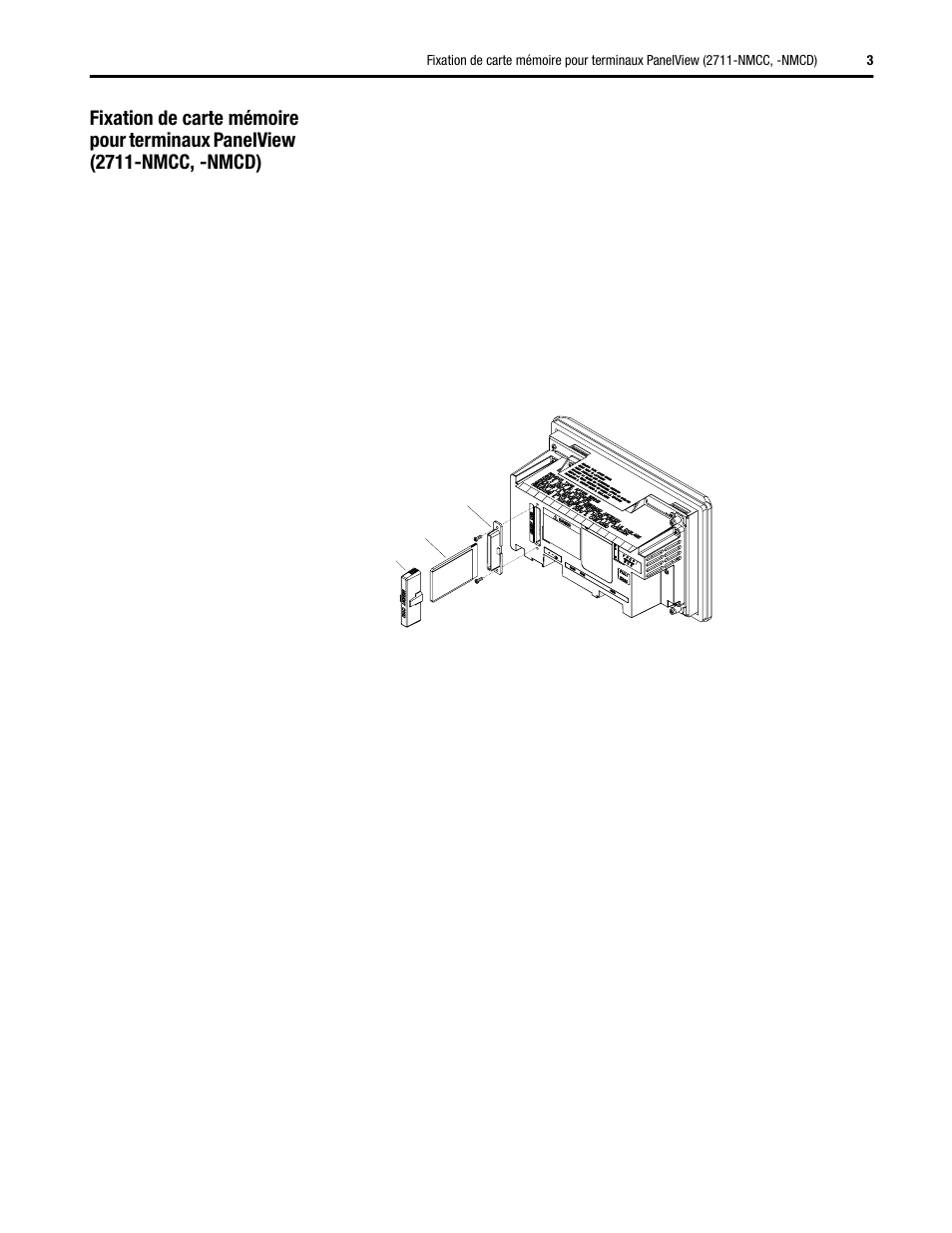 Rockwell Automation 2711-NMCC, -NMCD, -NMCE Memory Card Retainer for PanelView Terminals User Manual | Page 3 / 8