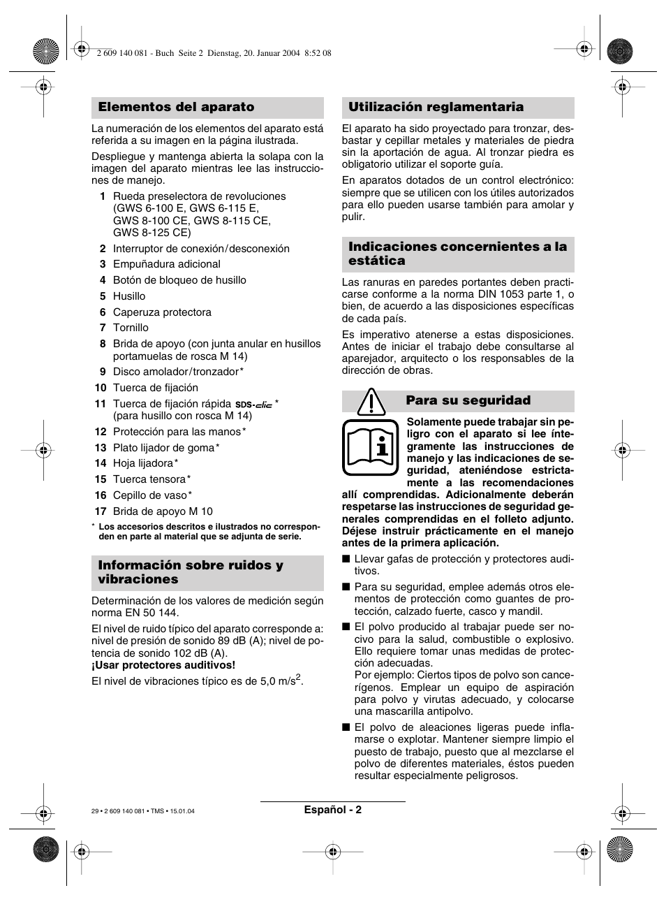 Bosch GWS 6-100 (E) User Manual | Page 13 / 27